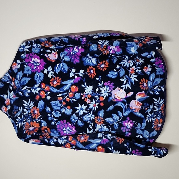 Vera Bradley Quarter Snap Floral Fleece Women's Pullover Sweatshirt - Picture 8 of 8